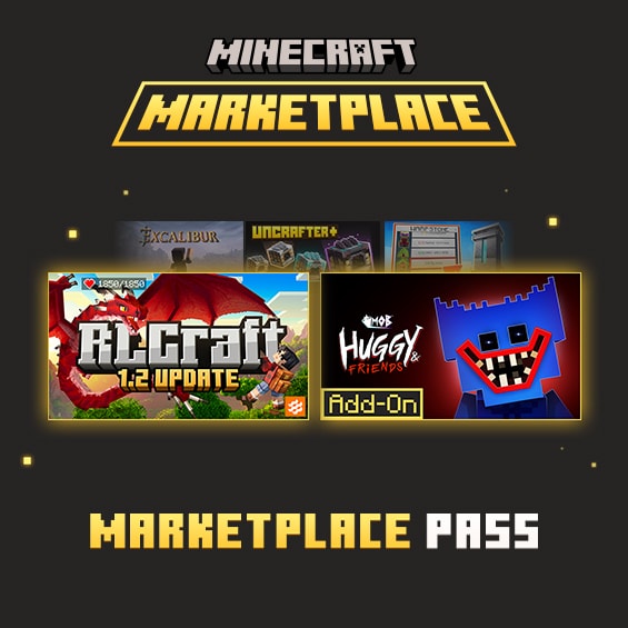 Assorted character skins and content packs arranged as store artwork